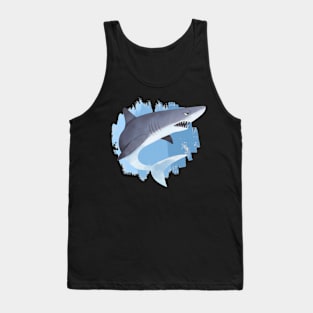 Shark Power Swoosh - Cool Design Tank Top